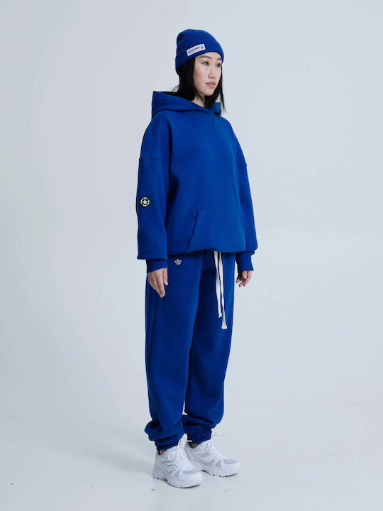 Sweatshirt With Hood Royal Blue