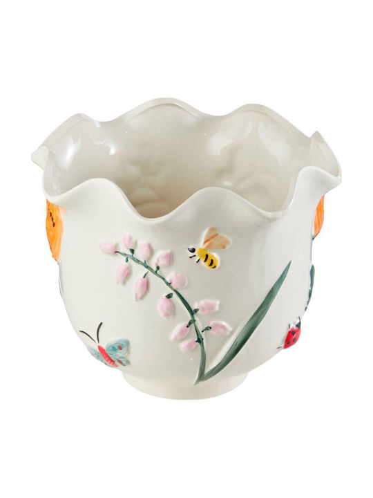 Butlers Wild Flower Pflanzentopf Keramik Weiß 26x26cm