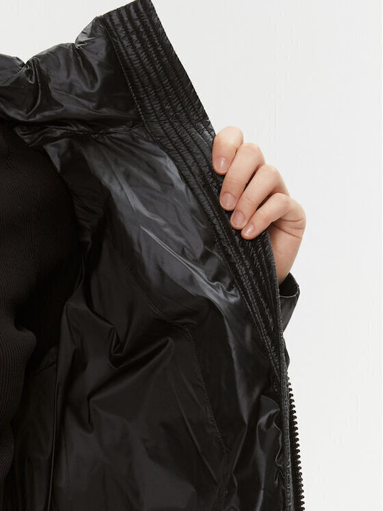 Jachetă Puffer Lungă de Damă pentru Iarnă Negru