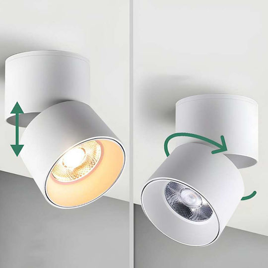 Atman LED Warm White Spot in White Color