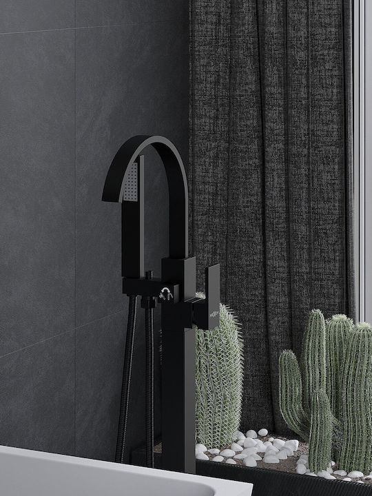 Mexen Mischen Badewannenarmatur Komplettes Set Schwarze