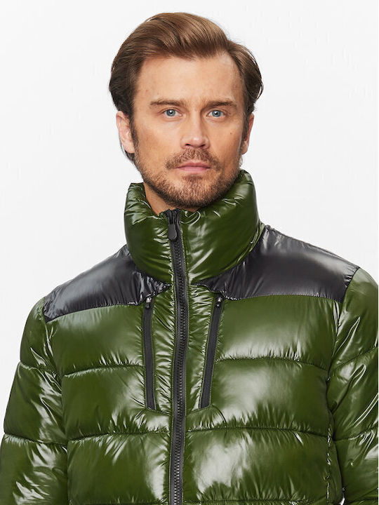 3 σε 1 Χειμωνιάτικο Μπουφάν Puffer Αντιανεμικό Green