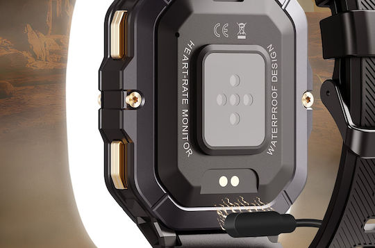 Cubot C28 Aluminum Smartwatch with Heart Rate Monitor Black
