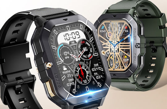 Cubot C28 Aluminum Smartwatch with Heart Rate Monitor Black