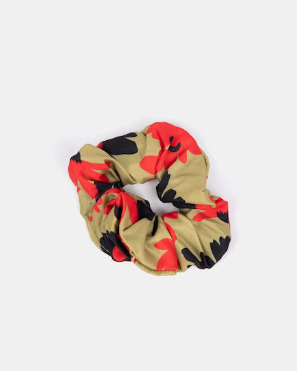 Scrunchie Satin Size One Size Khaki Garden