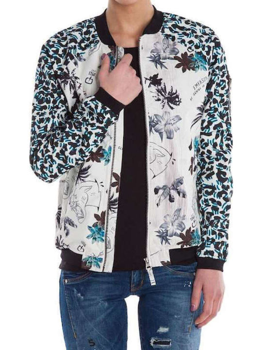 Damen Bomber Jacke Weiß SWR1757N-Weiß