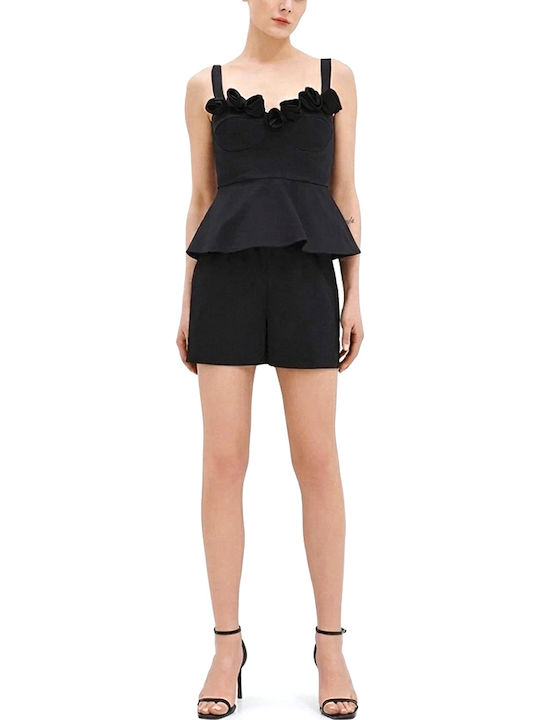 Damen Hohe Taille Shorts Schwarz