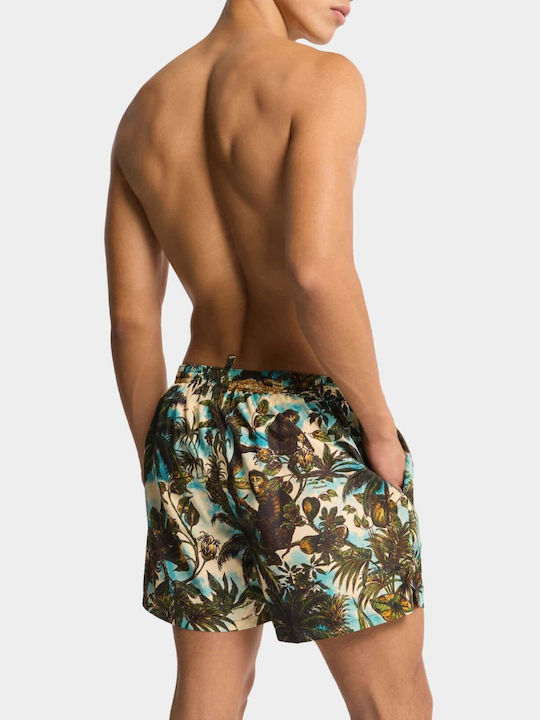 Men's Swimwear Shorts Black With Patterns