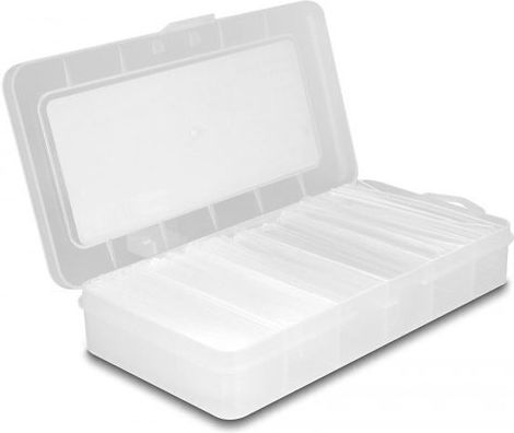 Θερμοσυστελλόμενα Delock Heat Shrink Tubing Assortment Box Transparent 100-piece