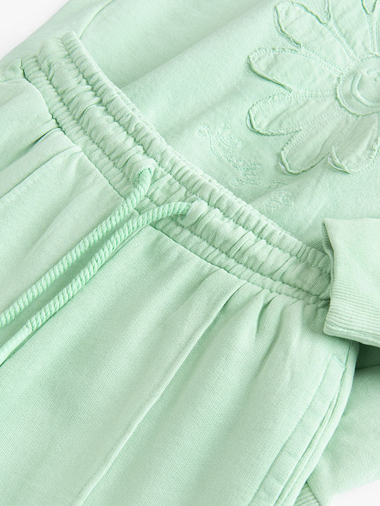 Kids Sweatpants Set Green 2 Pieces