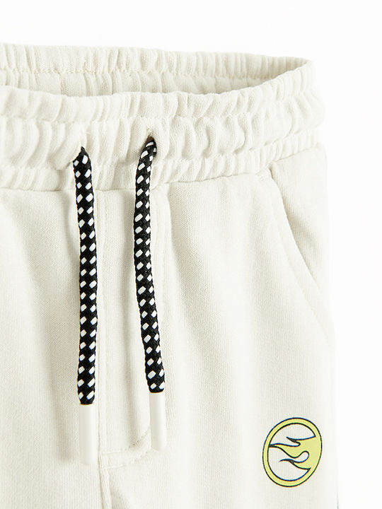 Kids Sweatpants Set Beige 2 Pieces Hot Wheels