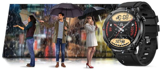 Ceas Inteligent Gravity Pentru Bărbați Smartwatch Gravity Gt21-6 Bk Rd Bk
