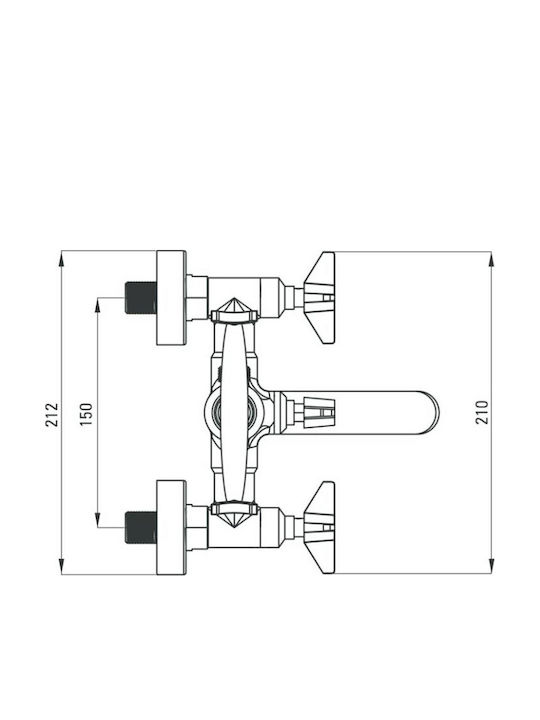 Deante Mischbatterie für Dusche Thermostatisches Komplettes Set Schwarze