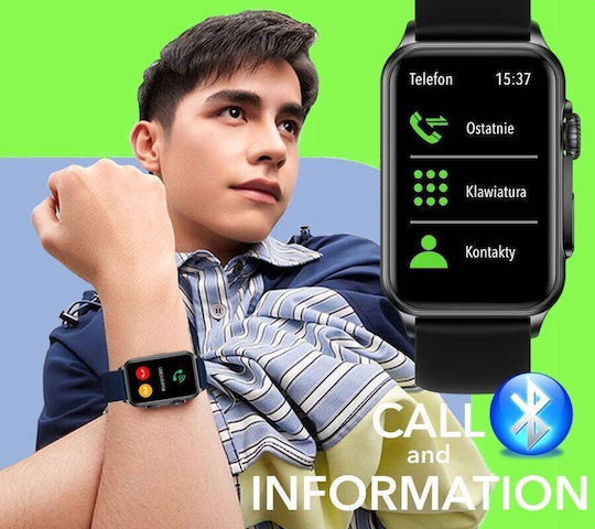 Rubicon Rncf06 Black Smartwatch
