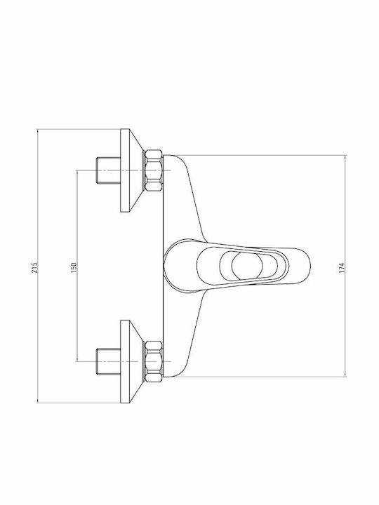 Deante Mixing Bath Shower Faucet Thermostatic Silver