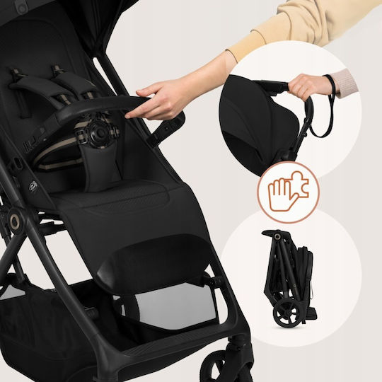Lionelo Tansi Baby Stroller Suitable from 6+ Months Black Onyx