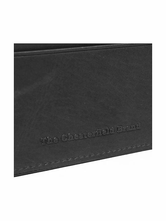 Leather Men's Card Wallet with RFID Black