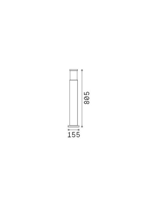 Ideal Lux Outdoor Floor Lamp Small Post 15W IP65 for E27 Brown