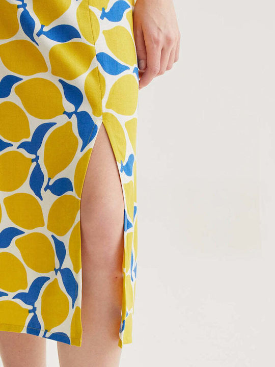 Ψηλόμεση Midi Φούστα Yellow