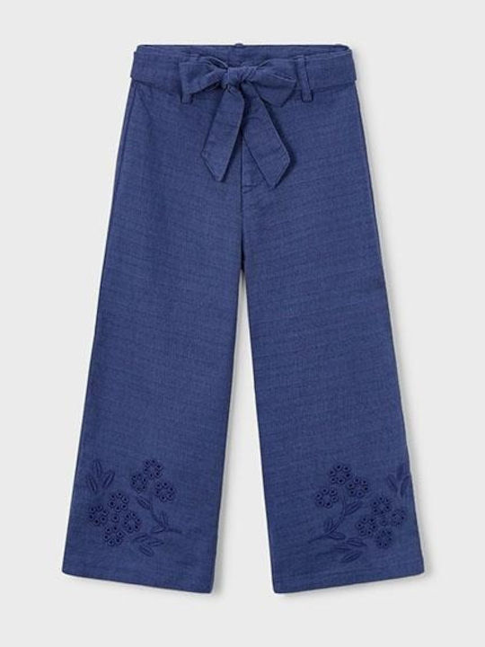 Kinderhose Leinen Blau