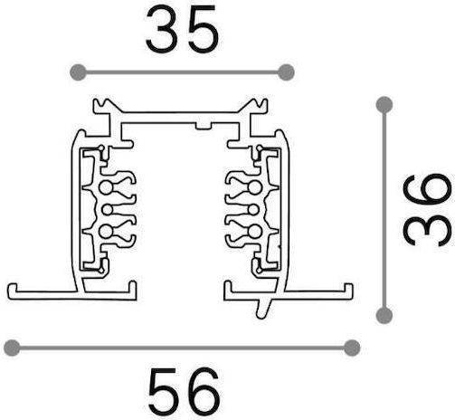 Ideal Lux Profile Șină de Montare pentru Corpuri de Iluminat Roz 249629