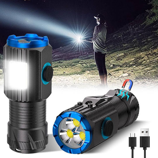 Bronces Coba Wiederaufladbarer LED Taschenlampe mit Maximaler Helligkeit 1800lm