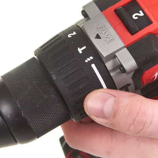 Milwaukee M18 CBLPD-202C Κρουστικό Δραπανοκατσάβιδο Μπαταρίας Brushless 18V 2x2Ah