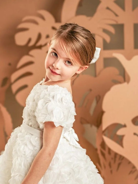 Baby Bloom Ροζ Φόρεμα Βάπτισης από Τούλι