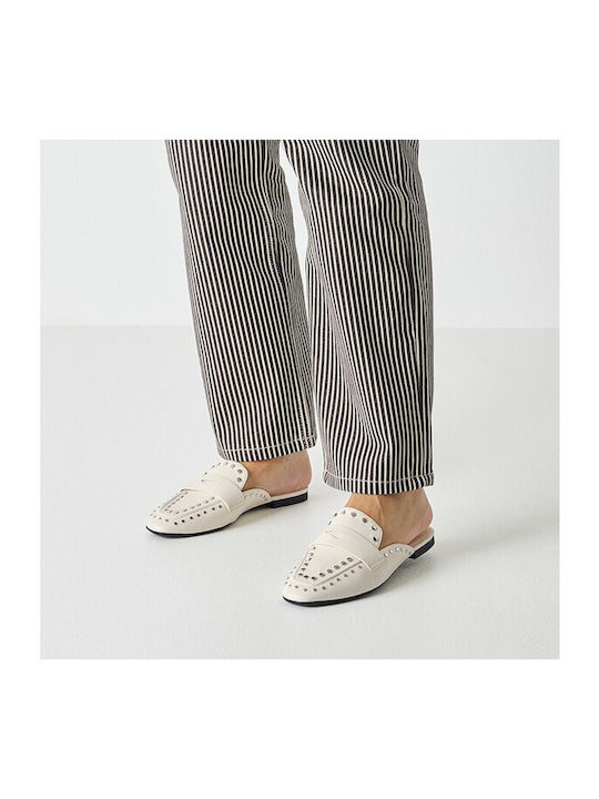 Flat Mules σε Λευκό Χρώμα