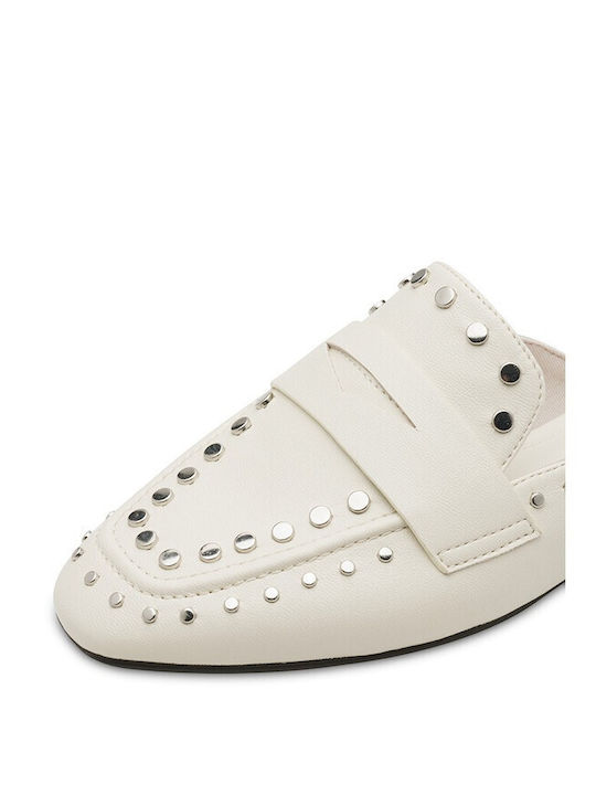 Flat Mules σε Λευκό Χρώμα