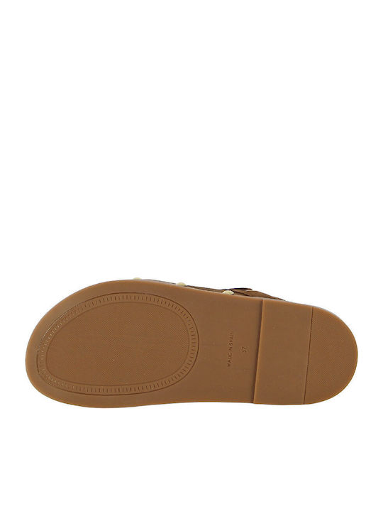 Flat Mules σε Καφέ Χρώμα
