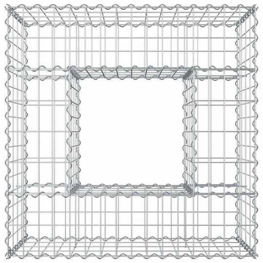 vidaXL Garden Fencing Supplies Steel Gabin Box for Garden Fencing from Steel 80x80x40cm Silver