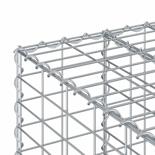 vidaXL Gabion Box Pentru Garduri De Grădină Din Oțel 60x60x55cm Argintiu