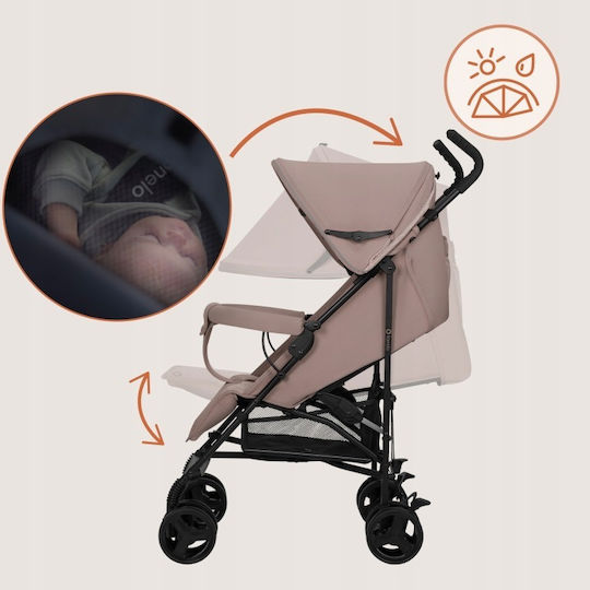 Lionelo Elia Καρότσι Μπαστούνι Kατάλληλο από 6+ Mηνών Beige Taupe