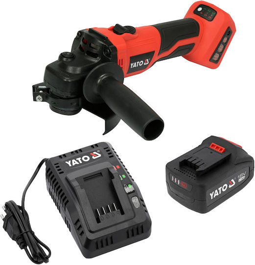 Yato YT-828294 Τροχός 125mm Μπαταρίας Brushless με Ρύθμιση Στροφών 1x4Ah