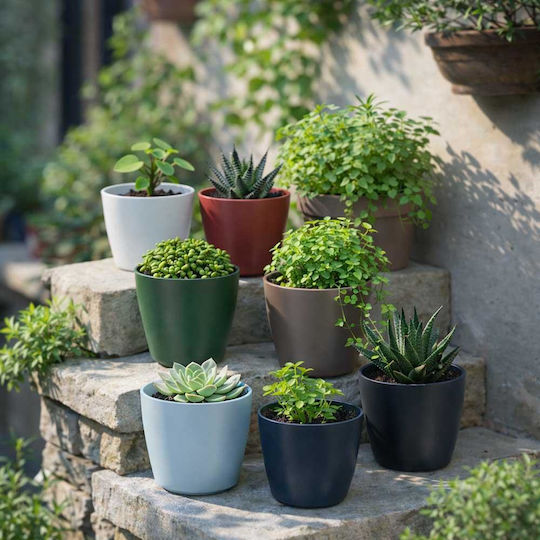 Next Vază Pentru Plante Din Plastic Maro Next Vază Pentru Plante Din Plastic Maro