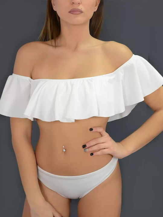 Off Shoulder Bikinioberteil Nude