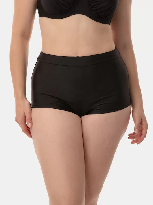 Bikinihosen Slip Hohe Taille Schwarze