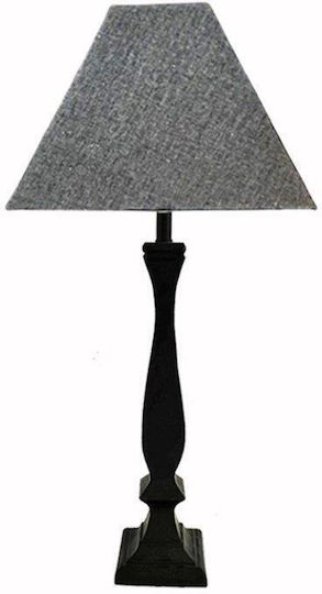 Art et Lumiere Wood Table Lamp with Black Shade and Base