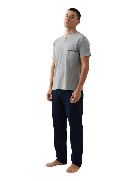 Minerva Summer Men's Cotton Pyjama Gray