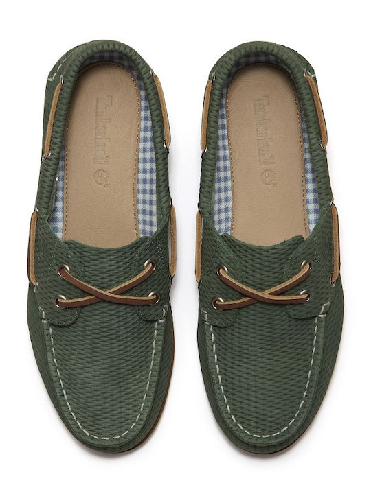 Timberland Classic Δερμάτινα Γυναικεία Loafers σε Πράσινο Χρώμα