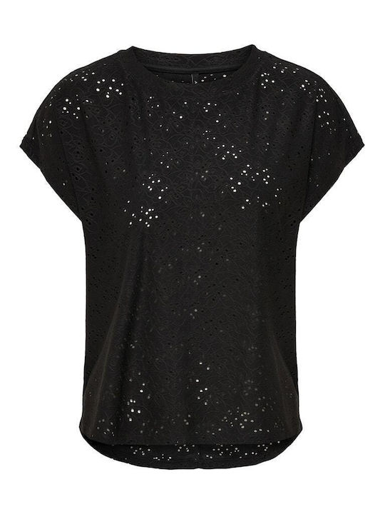 Bluza Damă Mâneci Scurte Neagră