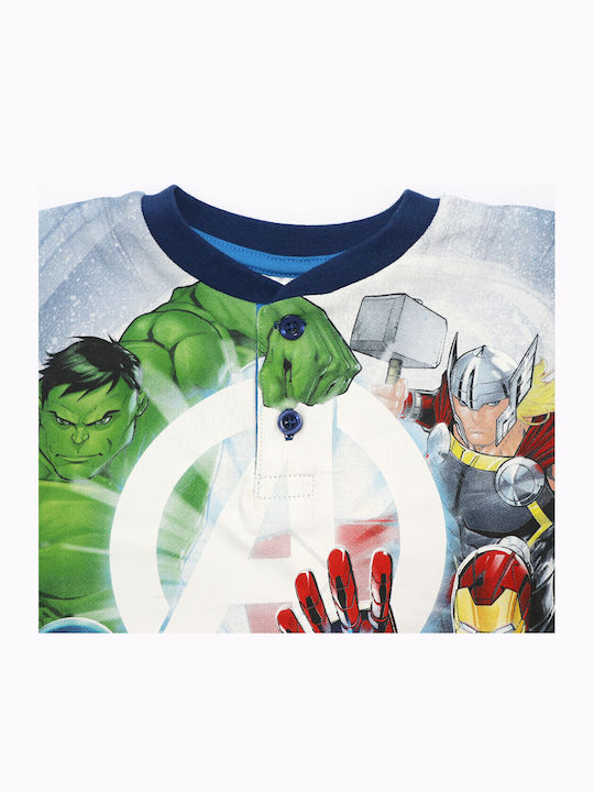 Marvel Παιδική Πιτζάμα Καλοκαιρινή Μπλε