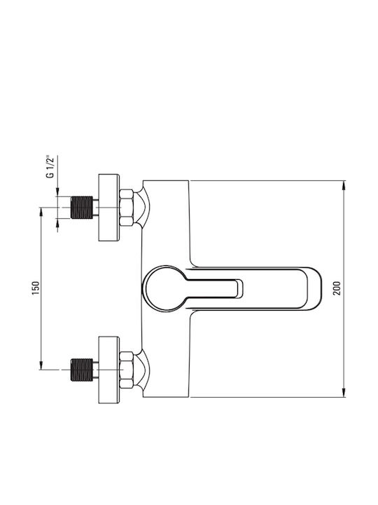 Deante Mischbare Badewannenarmatur Thermostatische Schwarze