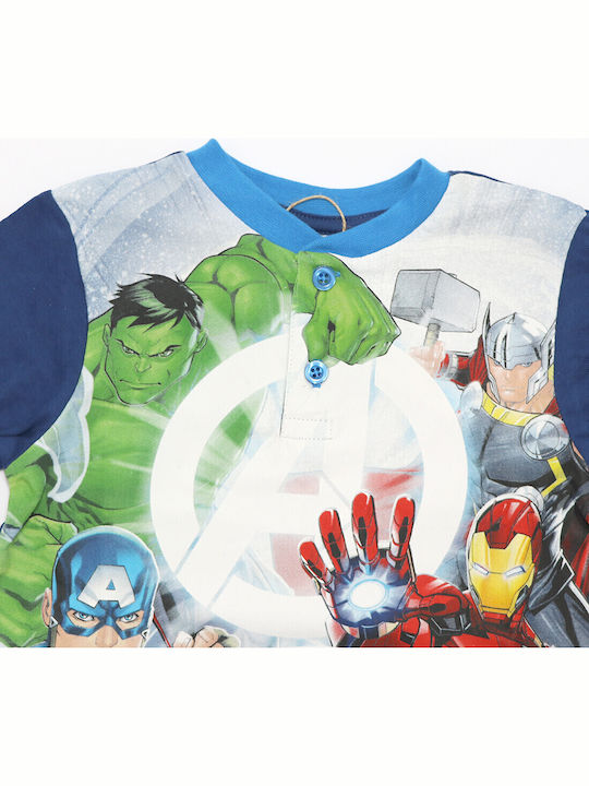 Marvel Pijamale Copii Vara Albastru Închis