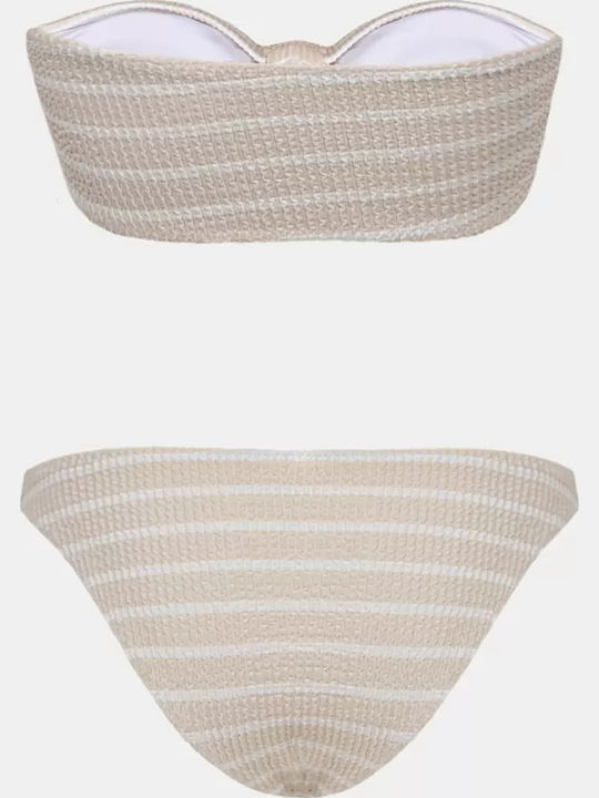 Set Bikini Gestreift Schwarz