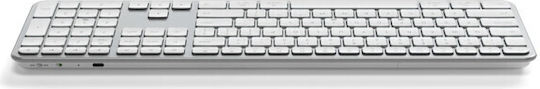 Satechi Slim EX3 Ασύρματο Bluetooth Πληκτρολόγιο Αγγλικό US Συμβατό με Mac Ασημί