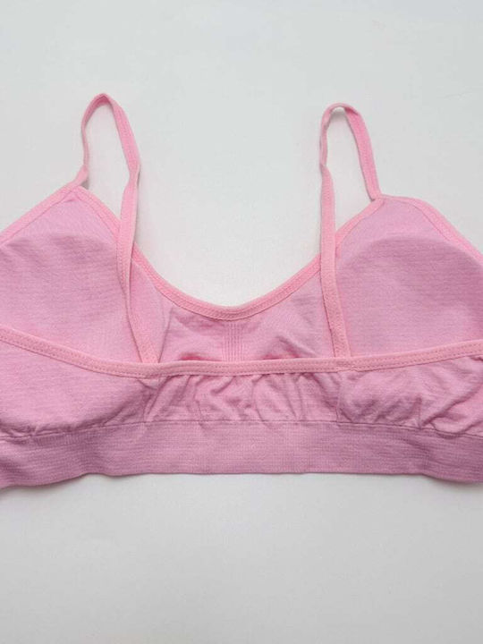 Women's Sports Bra Pink with Removable Padding