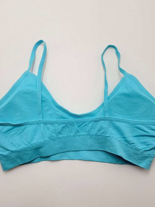 Damen Sport-BH Hellblau mit Abnehmbarer Polsterung