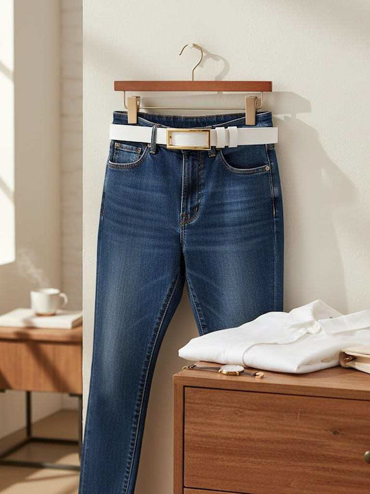 Leder Damen Gürtel Weiß